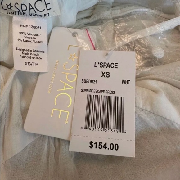 New LSPACE XS white Long Beach coastal maxi strappy dress - Picture 11 of 15